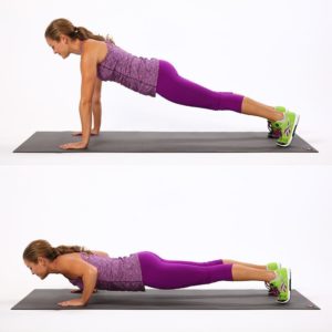 press ups, woman