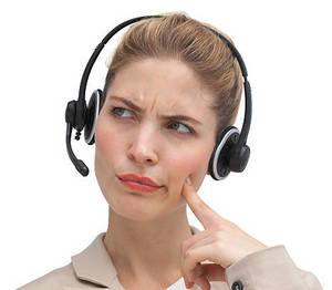 Confused call center agent