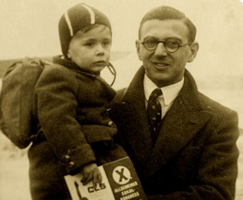 Nicholas Winton with one of the many children he saved