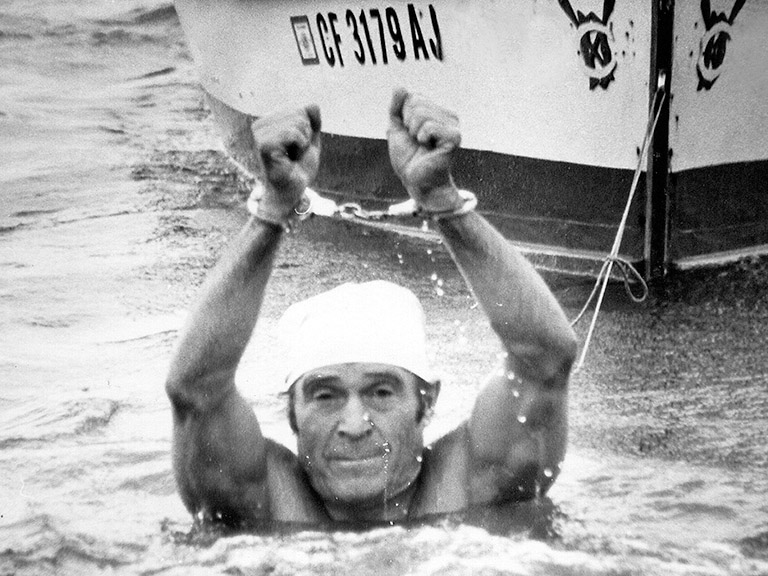 Jack LaLanne swimming again!