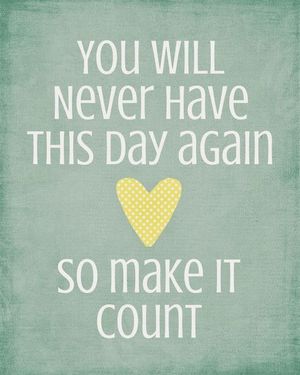 Make it count!